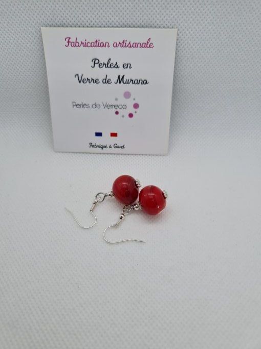 Boucles d'oreilles rouge